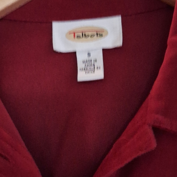 80.Talbots, Red Wine Fall Blouse - Picture 2 of 6